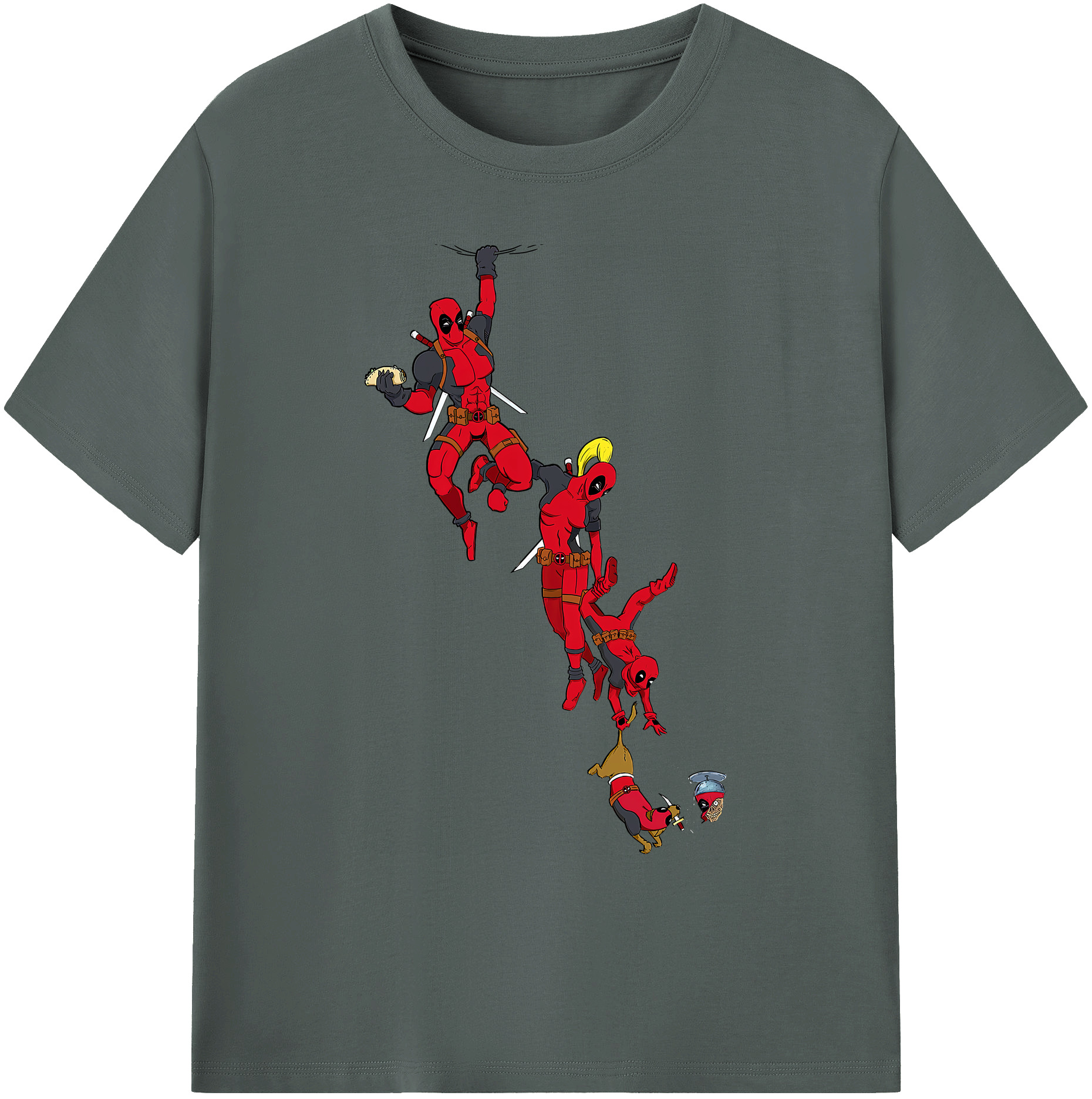 （画像用） Deadpool デッドプール 綿100％ メンズ半袖Tシャツ｜肌触りやわらか＆通気性